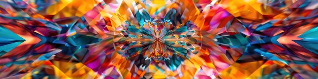 Foto farbiges abstraktes kaleidoskop geometrisches muster hintergrund für technologische prozesse wissenschaftspräsentationen bildung usw.