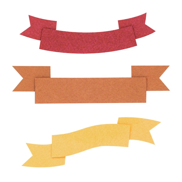 Farbiges Band, Banner, Papier, Handwerk, Aufkleber, Set-Design-Element
