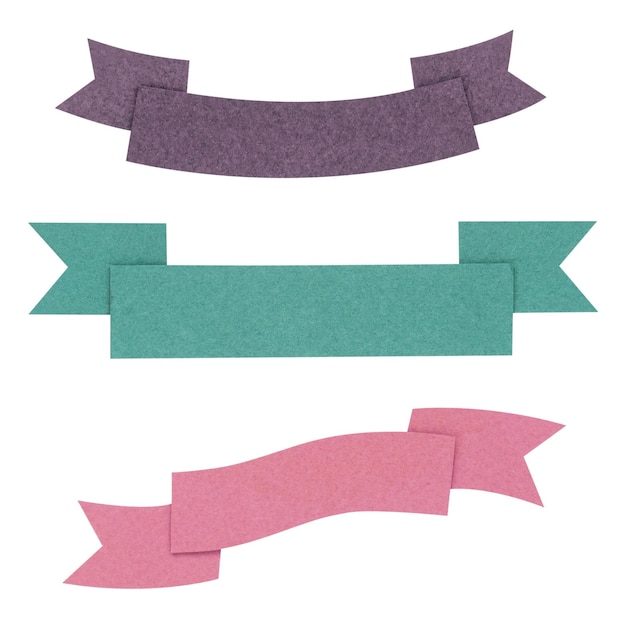 Farbiges Band, Banner, Papier, Handwerks-Design-Element