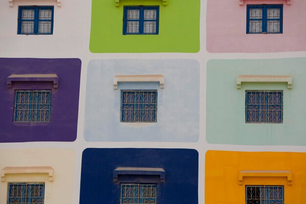 Foto farbiges haus in agadir