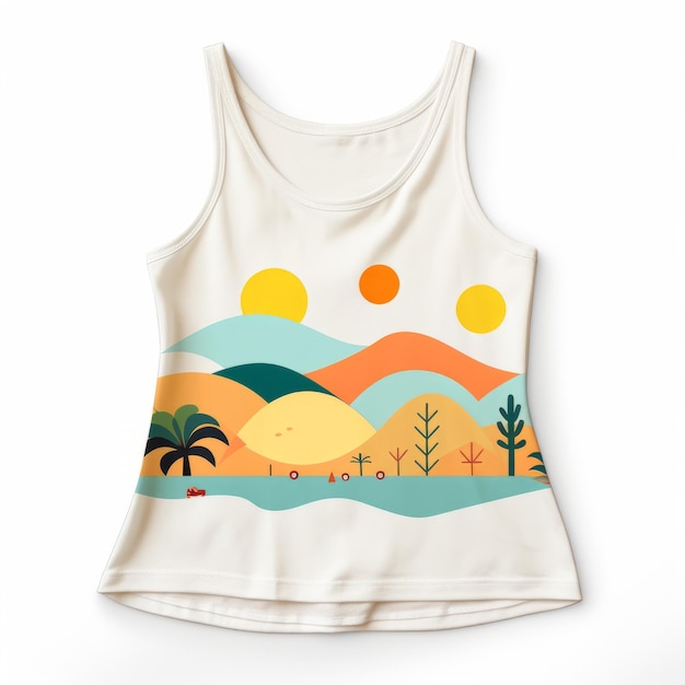 Farbiges Landschafts-Tanktop für Frauen