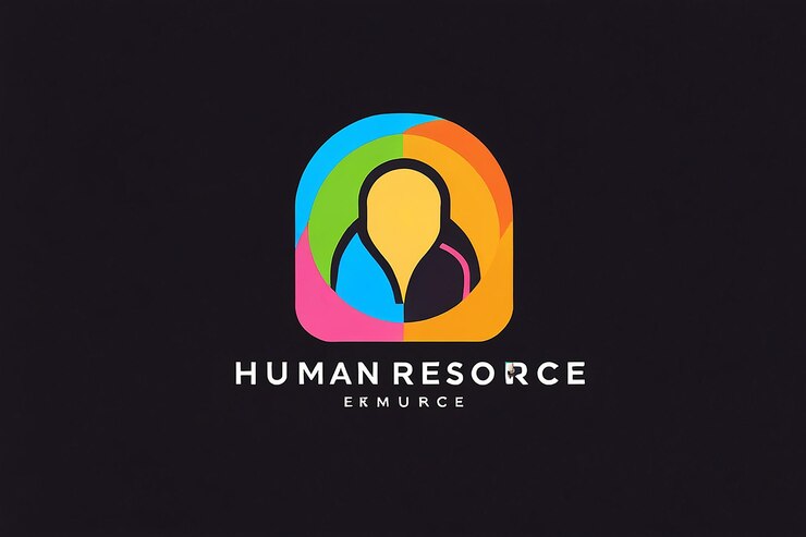 Foto farbiges logo-design für humanressourcen