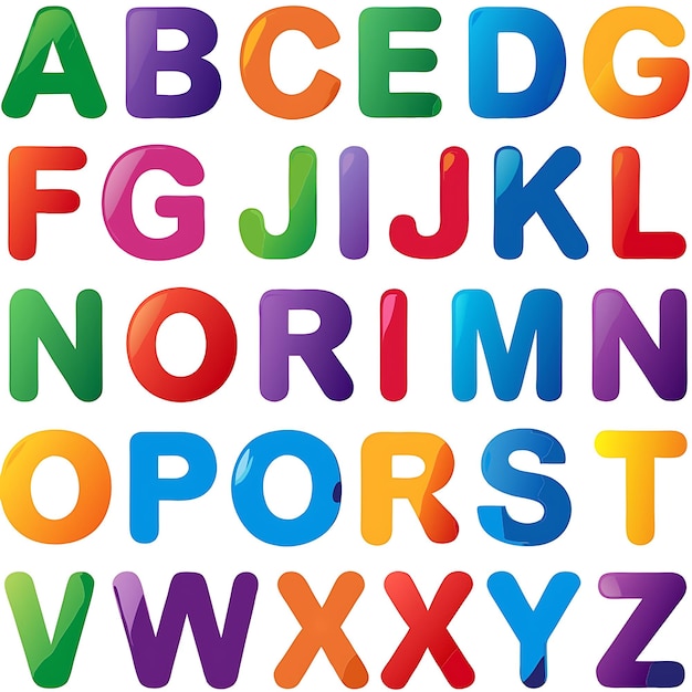 Farbiges Magnetalphabet Spielhaftes und pädagogisches Buchstaben-Set