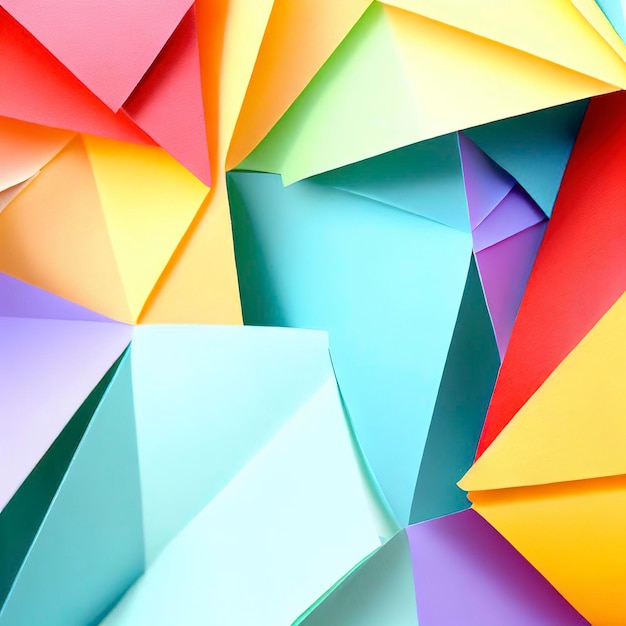 Farbiges Origami-Papier als abstrakter Hintergrundtapeten