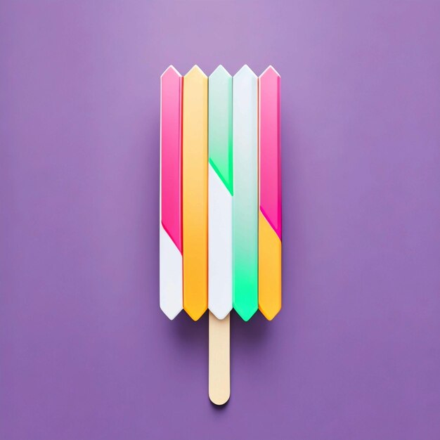 Foto farbiges popsicle schmilzt