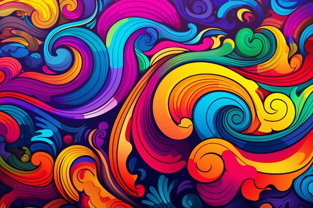 Farbiges psychedelisches Hintergrunddesign