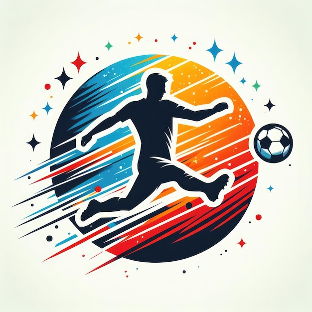 Farbvorlage für das Logo mit Fußball