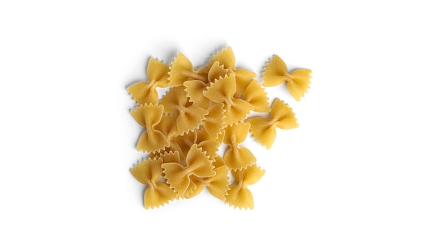 Farfalle aislado en blanco