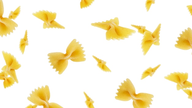 Farfalle isoliert auf weißem Hintergrund. Farfalle fliegen. Foto in hoher Qualität