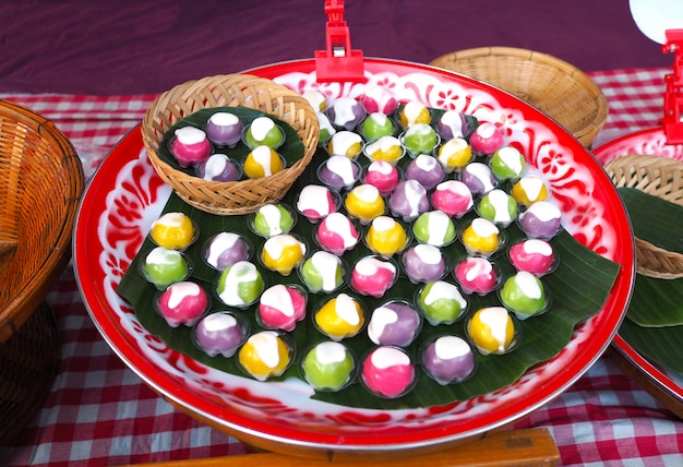 Farinha de feijão de mung &amp; sobremesa de coco.