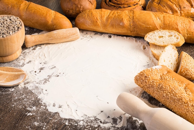 Farinha e pão branco