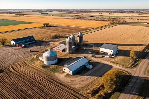 Foto farm-drohnenansicht