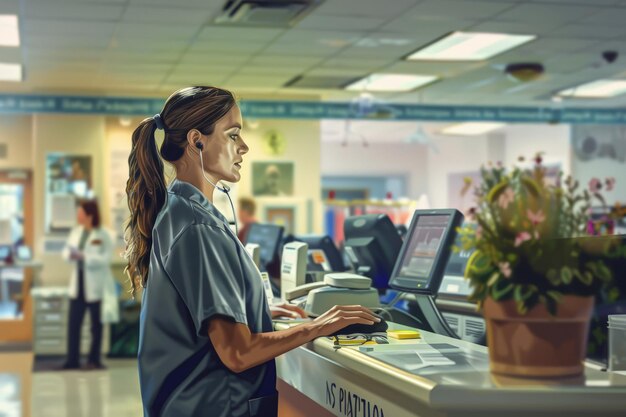 El farmacéutico que examina las etiquetas de los medicamentos La naturaleza meticulosa del trabajo de la farmacia