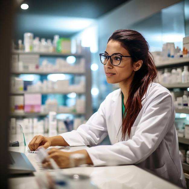 Farmacista profesional mujer