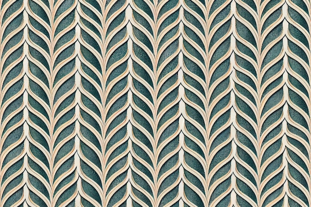 Farn nahtloses Textilmuster 3d illustriert