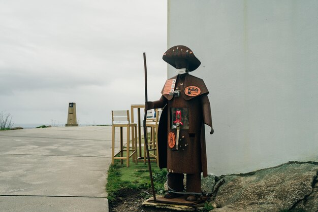 Foto faro del cabo y fisterra chemin de saint jacques, españa, noviembre de 2021