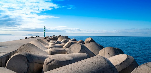 Foto faro en la isla de funchal madeira