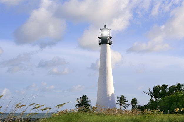 Foto faro en key biscayne florida puesta de sol