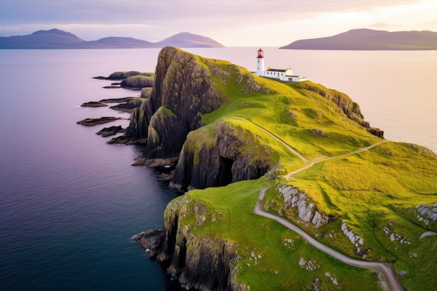 Faro Nest Point de la isla Skye en Highland