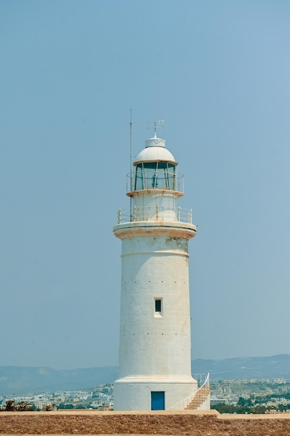 Faro en el Parque Arqueológico de Paphos, Chipre