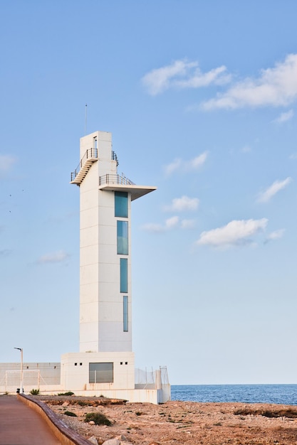 Farol branco de Alcossebre Castellon Valencia