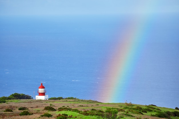 Farol na ponta da pargo madeira portugal