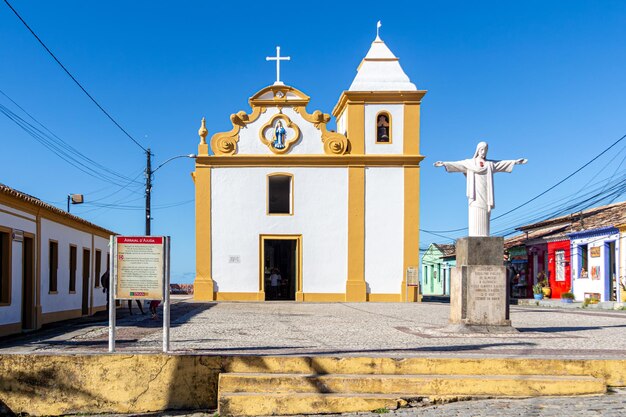 Foto farol no centro histórico da cidade velha de porto seguro, no estado da bahia, brasil