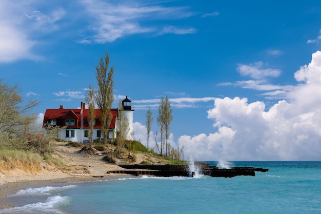 Farol Point Betsie construído em 1858