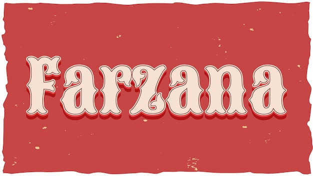 Farzana Vintage-Text