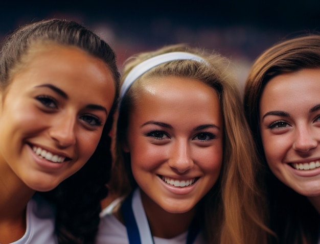 Fãs de futebol feminino americano em um estádio da Copa do Mundo apoiando a equipe nacional