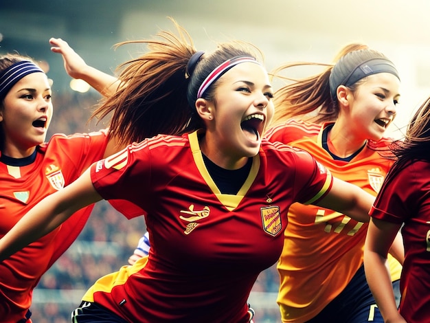 Fãs de futebol feminino combinam profissional da copa do mundo de futebol feminino