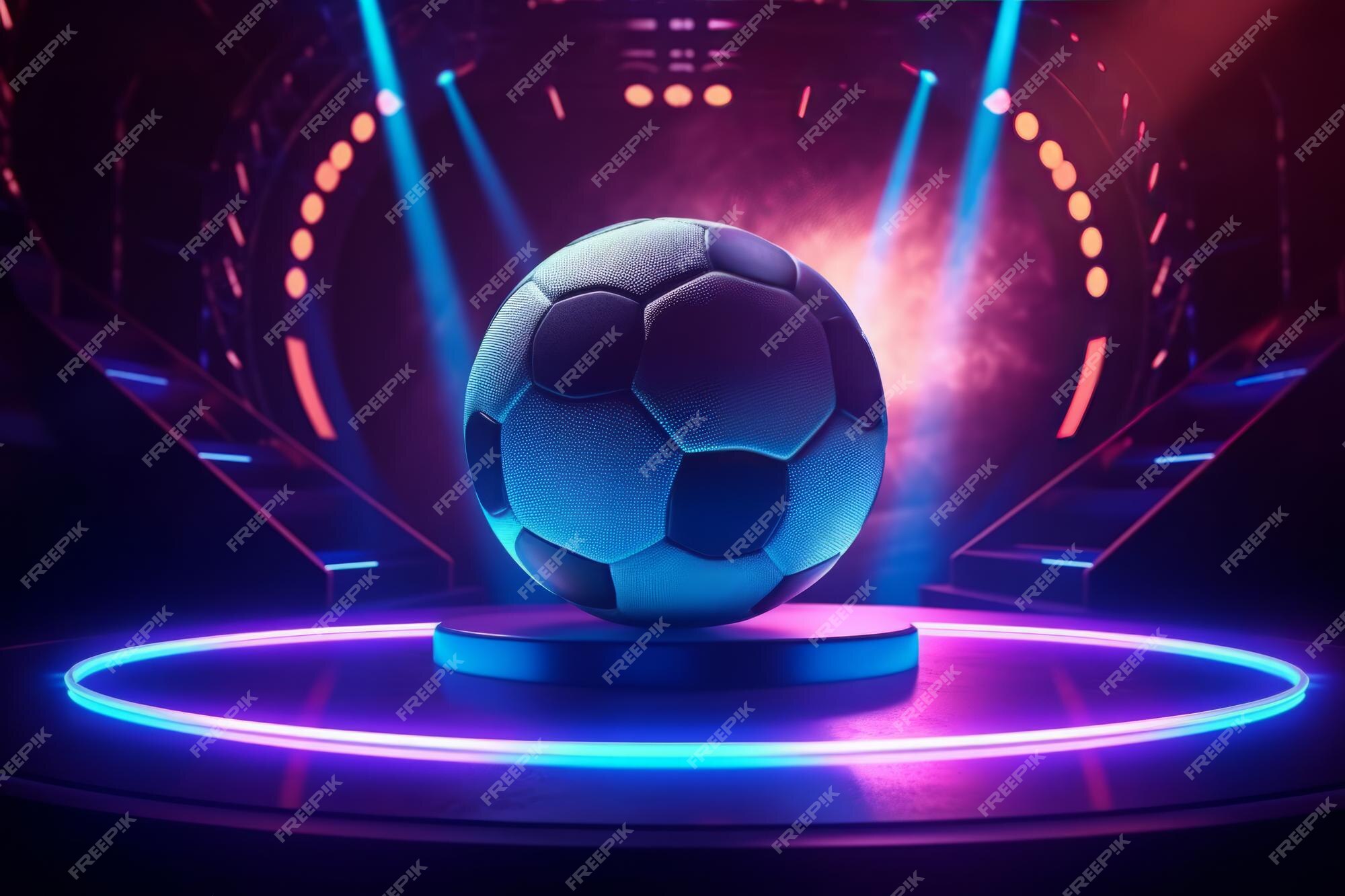 Palco de show de bola de futebol objetivo do jogo gerar ai