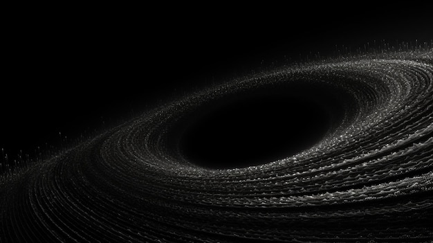 Una fascinante espiral en blanco y negro Generative ai