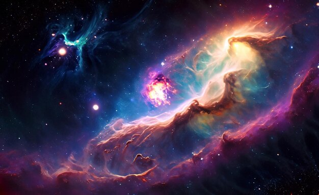 Un fascinante fondo espacial con galaxias giratorias