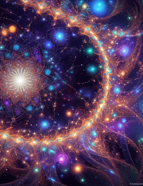 Un fascinante patrón de partículas de luz fractal se ondula y fluye en un ciclo continuo