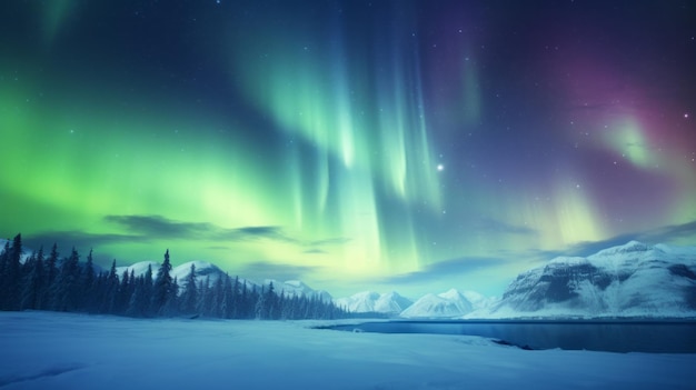 Las fascinantes luces del norte iluminando el cielo nocturno