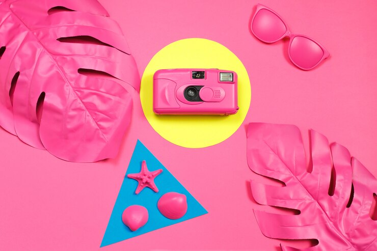 Foto fashion film camera minimalismo.