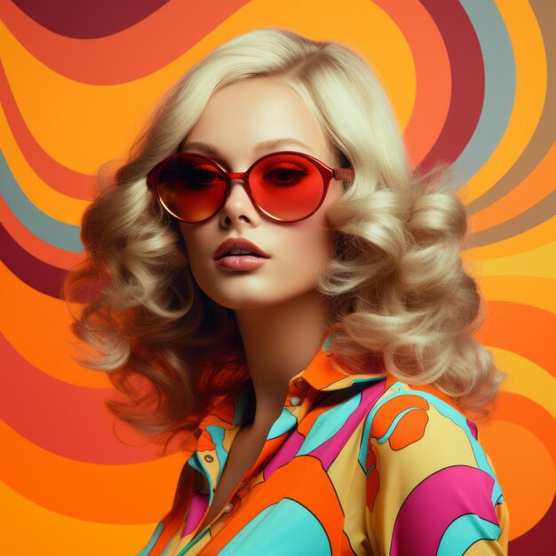 Fashionista mit groovy Retro-Vibe