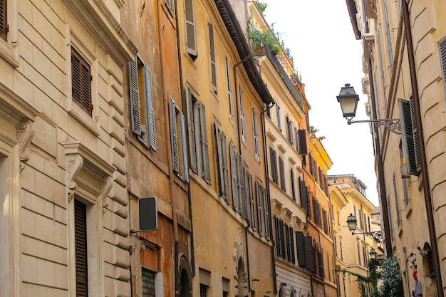 Fassade von Gebäuden in Rom Italien