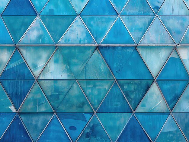 Fassaden städtischer Gebäude blaue geometrische Formen