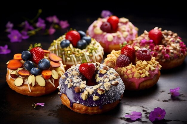 Foto fassige donutkuchen-sorten, die jedem gaumen gefallen