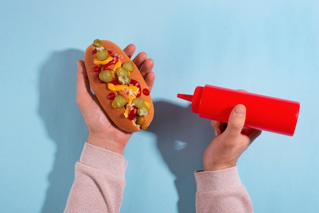 Foto fast-food-stillleben hautnah