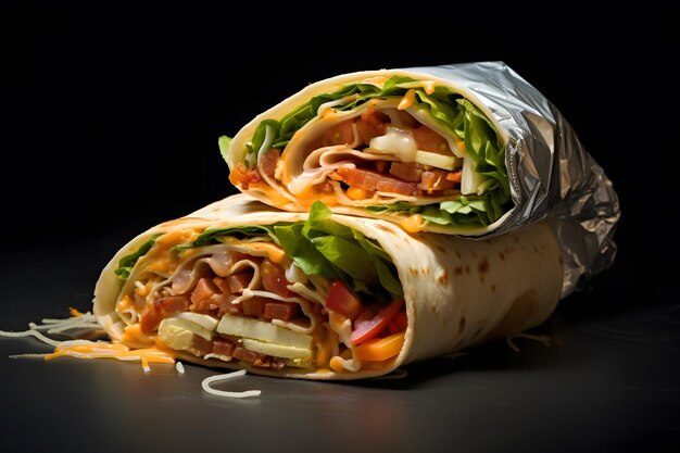 Foto fast-food-wrap-sandwich