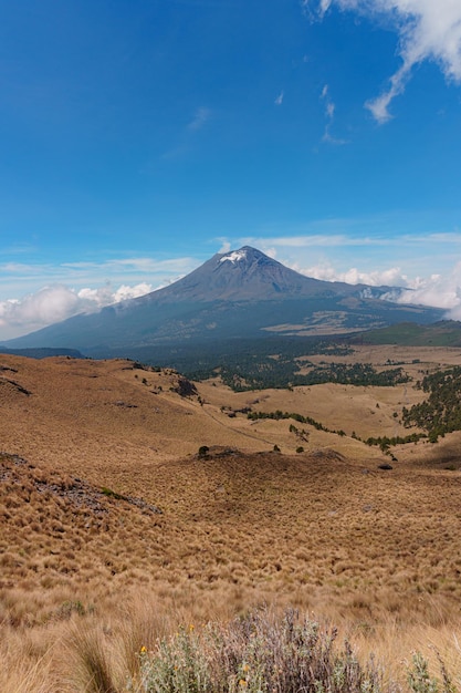 Faszinierende Aussicht auf den Vulkan Popocatepetl in Mexiko