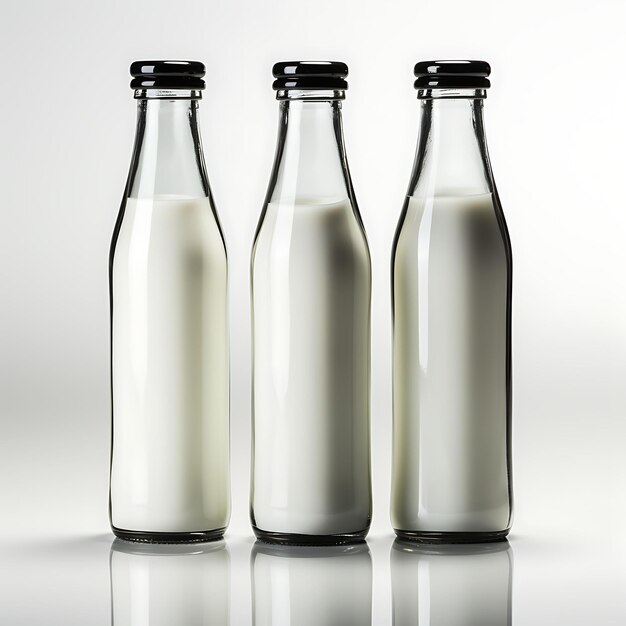 Foto faszinierende sammlung von kreativen flaschen-set blank clean diverse style für designer und vermarkter