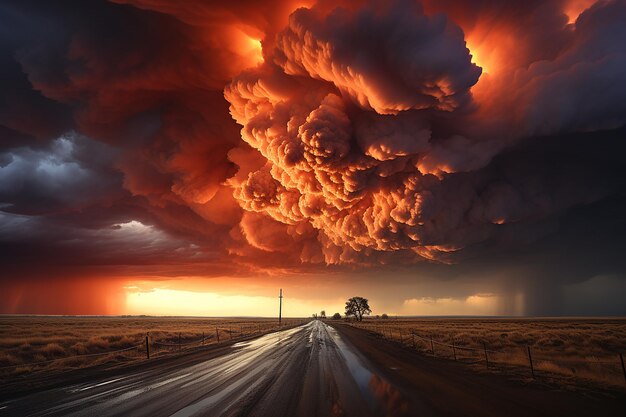 Foto faszinierende wolkenbildung in herrlichem himmel