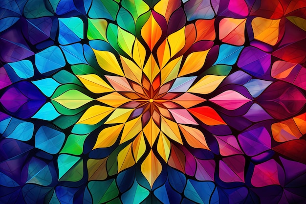 Faszinierendes Kaleidoskop aus Farben, die sich harmonisch in eine lebendige Showdynamik einfügen