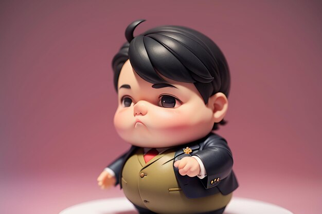 Fat Boy Cartoon Charakter Styling Anime Stil Fat Wallpaper Hintergrund Modell Charakter Rendering