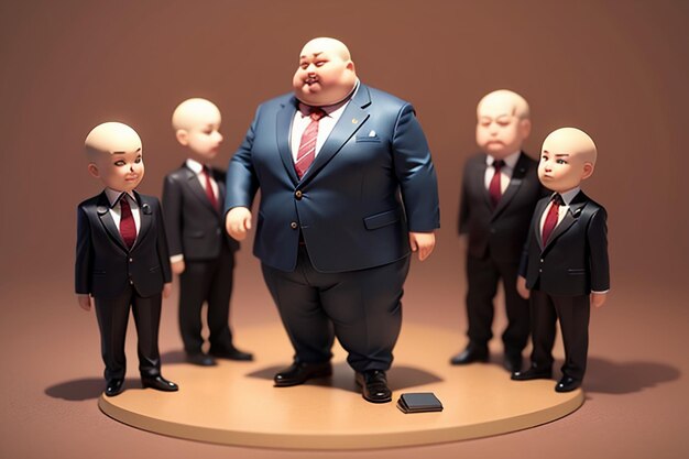 Foto fat boy cartoon charakter styling anime stil fat wallpaper hintergrund modell charakter rendering