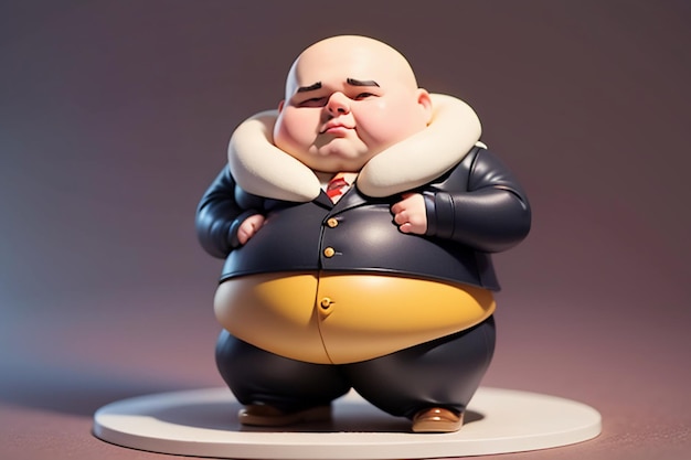 Foto fat boy cartoon charakter styling anime stil fat wallpaper hintergrund modell charakter rendering